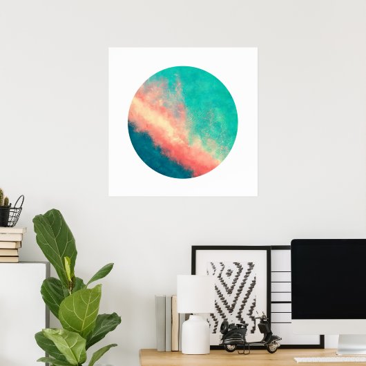 Roze zand paradise (Zen Circle) Poster (Thuiskantoor)