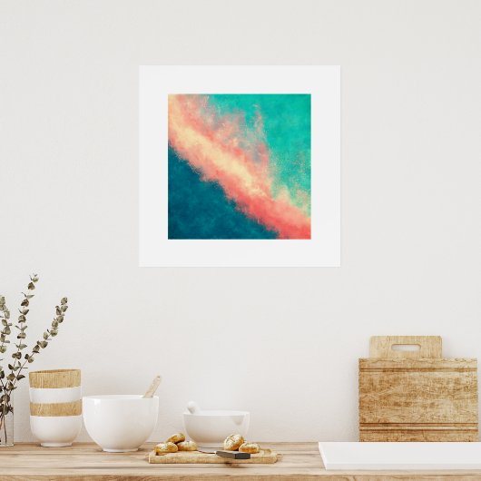 Roze zand paradise (Zen Square) Poster (Keuken)