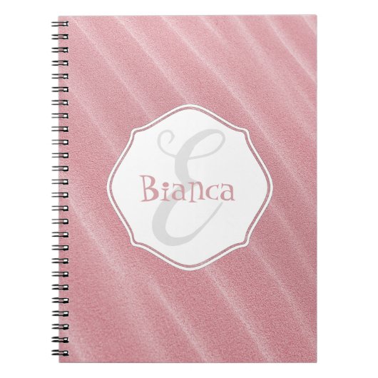 Roze zand ripples - Aangepast Notitieboek (Voorkant)