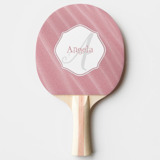 Roze zand ripples Personalized Ping Pong Paddle Tafeltennisbatje (Voorkant)