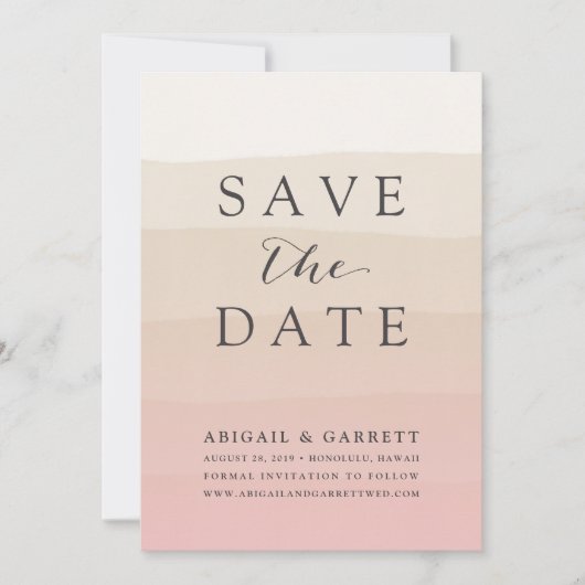 Roze Zand sparen de Kaart van de Datum (Voorkant)