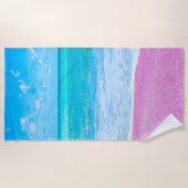 Roze zandbak strandlaken (Voorkant)