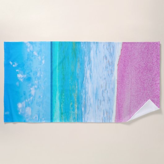 Roze zandbak strandlaken (Voorkant)