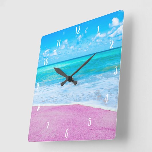 Roze zandbak vierkante klok (Hoek)