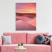 Roze zandduinen, Death Valley, CA Canvas Afdruk (Insitu (Woonkamer))