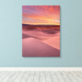 Roze zandduinen, Death Valley, CA Canvas Afdruk (Insitu (Houten vloer))
