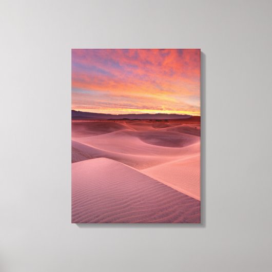 Roze zandduinen, Death Valley, CA Canvas Afdruk (Voorkant)