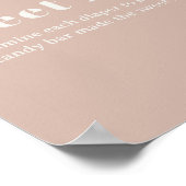 Roze zandsteen typografie baby gok zoete rommel poster (Hoek)