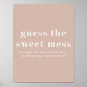 Roze zandsteen typografie baby gok zoete rommel poster (Voorkant)