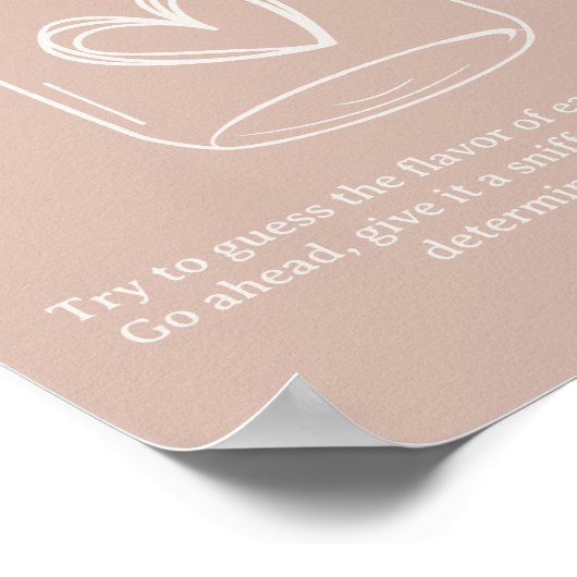 Roze zandsteen typografie Baby Guess Baby Food Poster (Hoek)