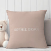 Roze zandsteen typografie baby shower kussen