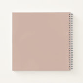 Roze zandsteen typografie baby shower notitieboek (Achterkant)