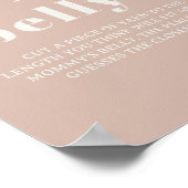 Roze zandsteen typografie baby shower spel poster (Hoek)