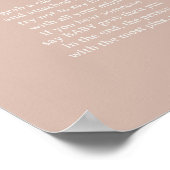 Roze zandsteen typografie baby shower spel poster (Hoek)