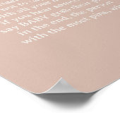 Roze zandsteen typografie baby shower spel poster (Hoek)