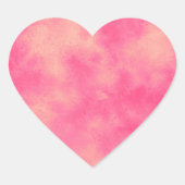 Roze Zandstorm Hart Sticker (Voorkant)