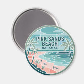 Roze Zandstrand Bahama's Magneet (Voorkant / Achterkant)