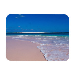 Roze zandstrand bij Conch Bay, Cat Island, Magneet