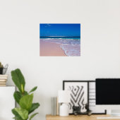 Roze zandstrand op Conch Bay, Cat Island Poster (Thuiskantoor)