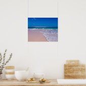 Roze zandstrand op Conch Bay, Cat Island Poster (Keuken)