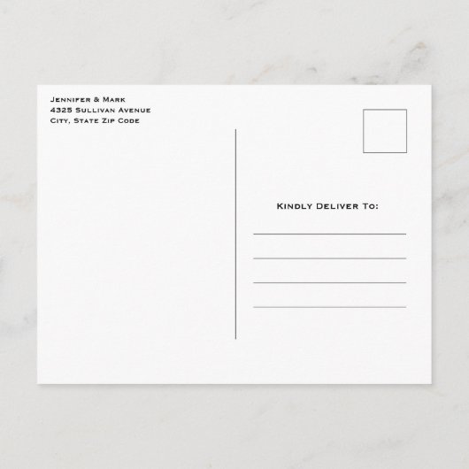 Roze zangvogels op een boomtak Save the Date Uitnodiging Briefkaart (Achterkant)