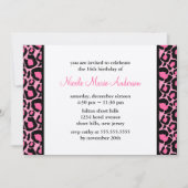 Roze zassy Leopard print Birthday Kaart (Voorkant)