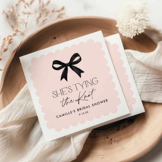 Roze Ze bindt het Know Vrijgezellenfeest Servet