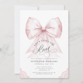 Roze Ze is de knoop Vrijgezellenfeest binden Kaart (Voorkant)