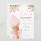 Roze Ze is geschept op Ice Cream Vrijgezellenfeest Kaart (Voorkant)