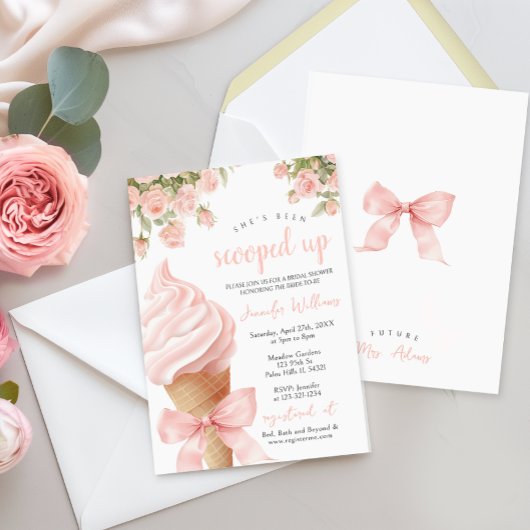 Roze Ze is geschept op Ice Cream Vrijgezellenfeest Kaart