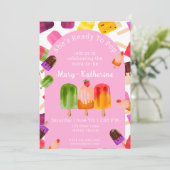 Roze Ze is klaar om Pop Popsicle Kaart (Staand voorkant)