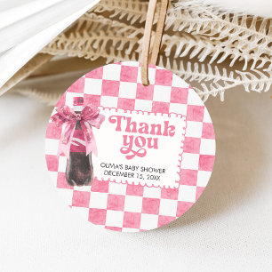 Roze Ze is klaar om te barsten Baby Shower Favor T Bedankjes Labels