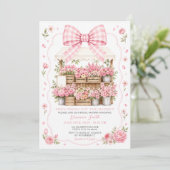 Roze Ze is net van de markt Bruidsfeest Kaart (Staand voorkant)