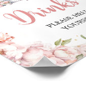 Roze Ze is van de markt Vrijgezellenfeest Drinken Poster (Hoek)