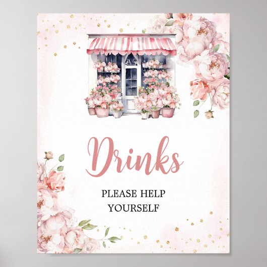 Roze Ze is van de markt Vrijgezellenfeest Drinken Poster (Voorkant)