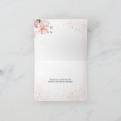 Roze Ze is van de markt Vrijgezellenfeest gevouwen Bedankkaart (Binnen)