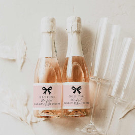 Roze Ze Krijgt de Knoop Door Sparkling Wijnetiket