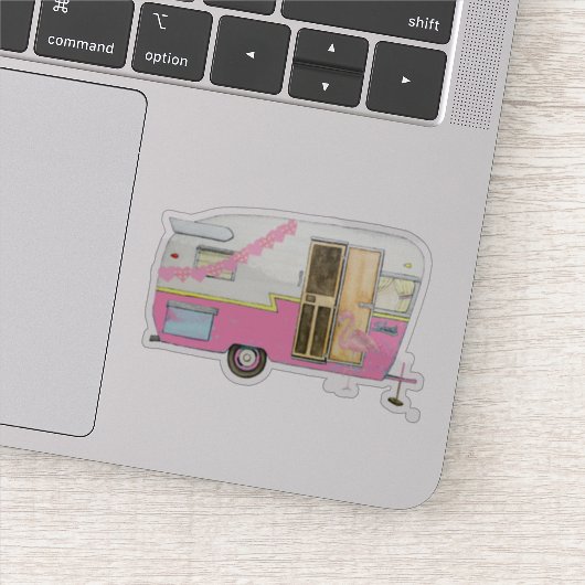 Roze Ze Shed Camper Trailer Sticker (Detail)