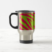 Roze Zebra 15 oz. Roestvrij staal Travel Mug Cup Reisbeker (Links)
