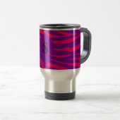 Roze Zebra 15 oz. Roestvrij staal Travel Mug Cup Reisbeker (Voorkant rechts)