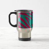 Roze Zebra 15 oz. Roestvrij staal Travel Mug Cup Reisbeker (Links)