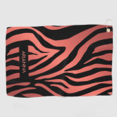 Roze Zebra Afdrukken Golfhanddoek (Horizontaal)