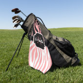 Roze Zebra Afdrukken Golfhanddoek (Groen)