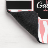 Roze Zebra Afdrukken Muismat (Hoek)
