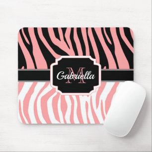 Roze Zebra Afdrukken Muismat