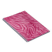 Roze Zebra Afdrukken Notitieboek (Rechterzijde)