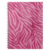 Roze Zebra Afdrukken Notitieboek (Voorkant)