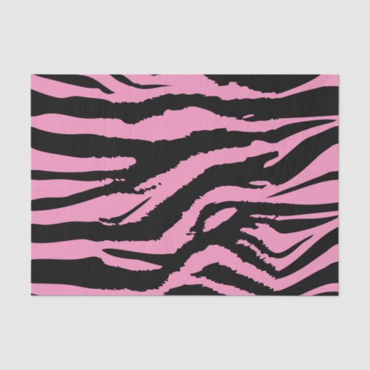 Roze Zebra Afdrukken Tissuepapier (Voorkant)