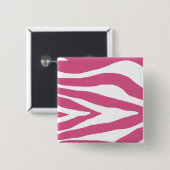 Roze Zebra Afdrukken Vierkante Button 5,1 Cm (Voorkant /achterkant)