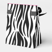 Roze Zebra Afdrukken Vrijgezellenfeest op maat Bedankdoosjes (Achterkant)